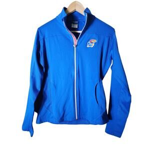 Levelwear Blue KANSAS JAYHAWKS Full Zip Sporty Active Long Sleeve Jacket SZ S